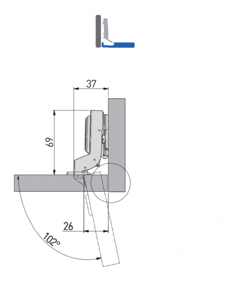 SOFT CLOSE HINGES FOR CABINET GTV PRESTIGE INSET