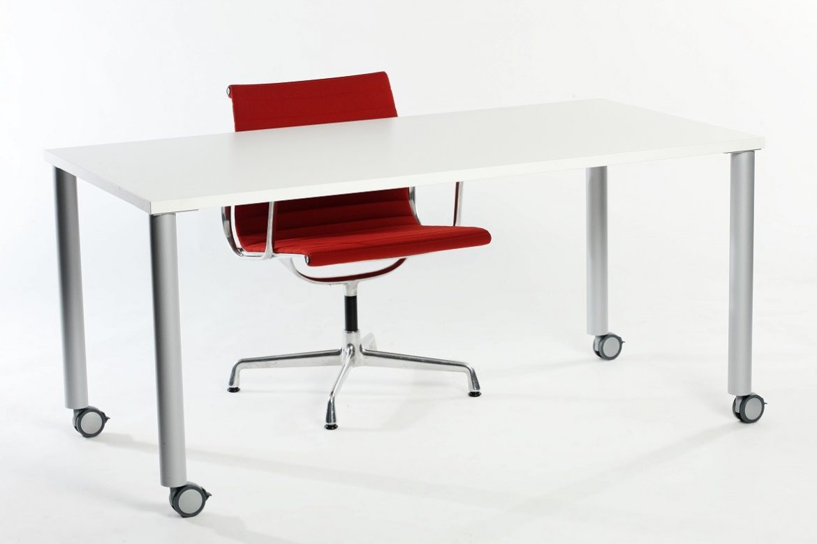 PATAS DE MESA CON RUEDAS SIXTY-K Ral-9006