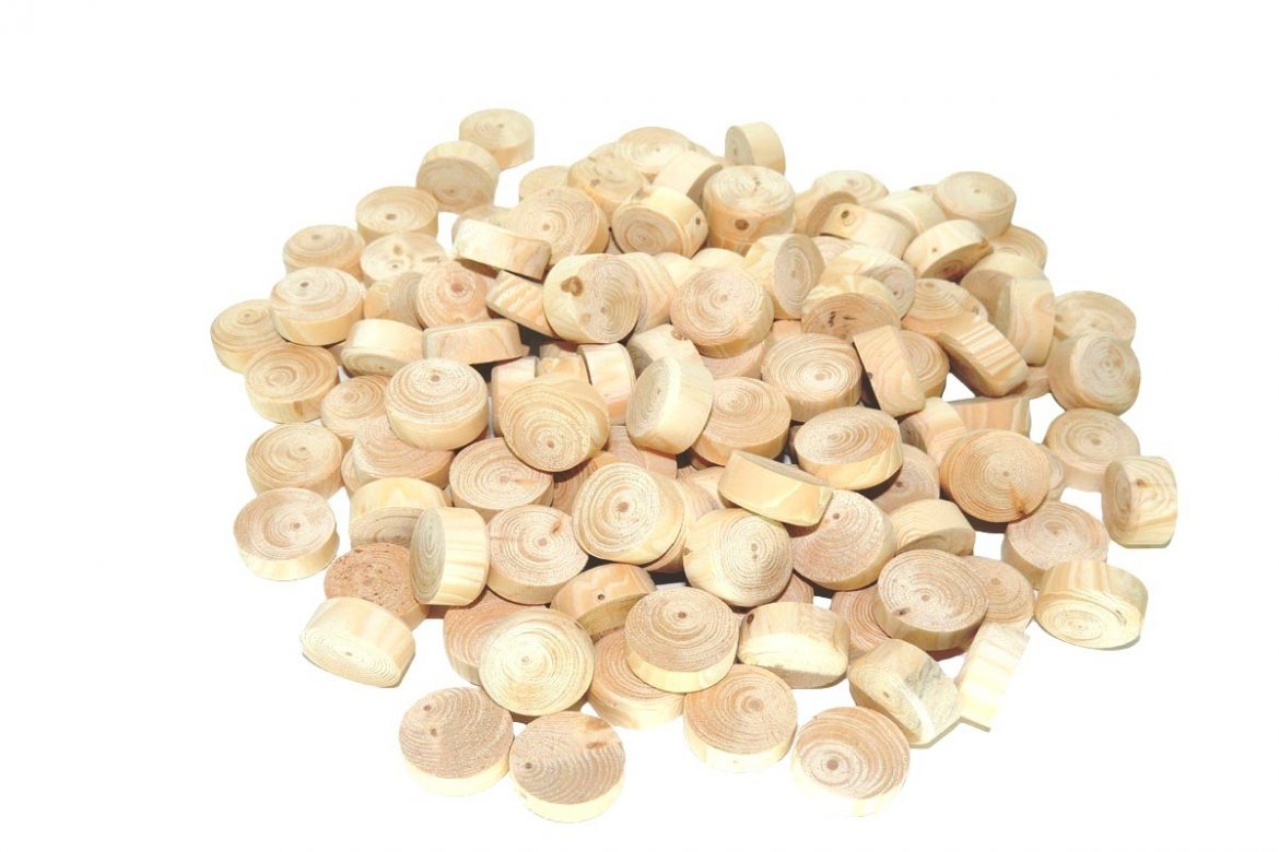 MADERA NUDOS REDONDOS ABETO ⵁ20mm
