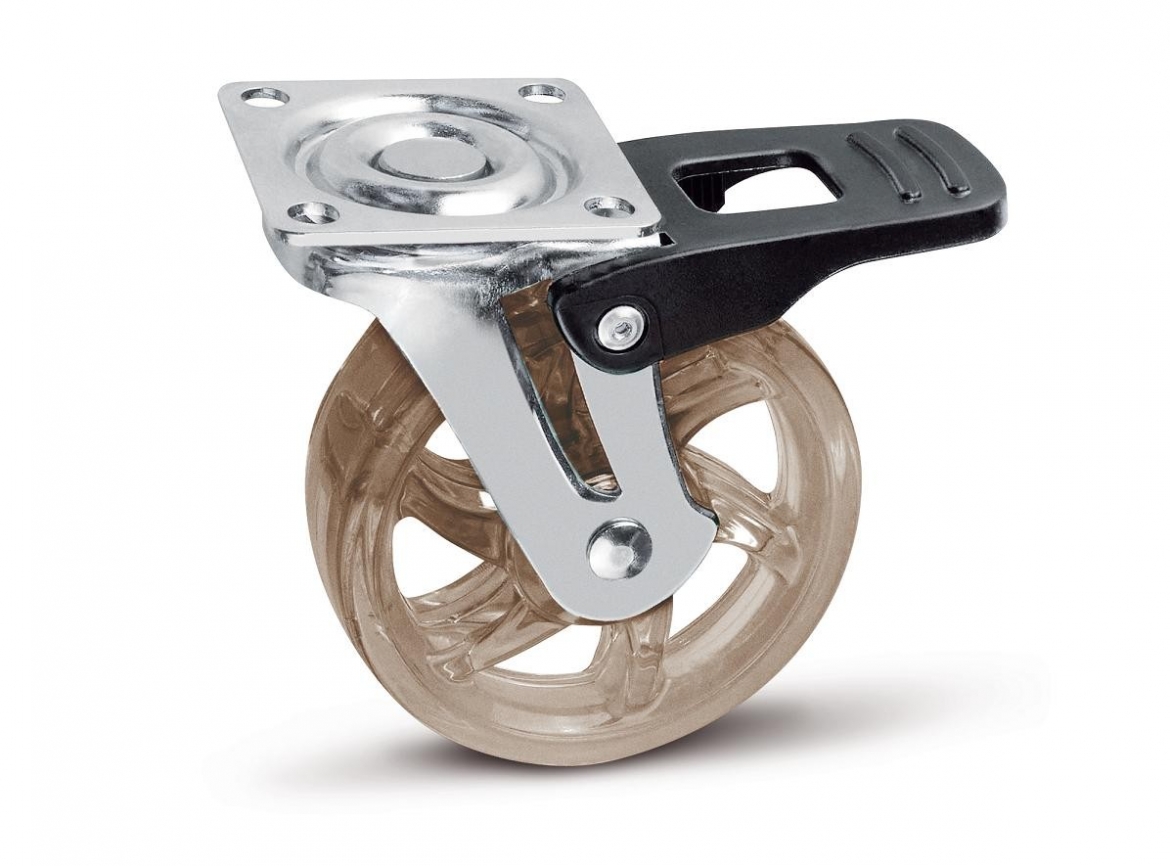 CASTOR WHEELS WITH BRAKES SHIFT Ø75MM