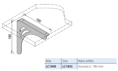 SHELF BRACKET LC-18