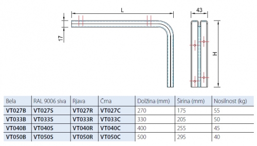 SHELF BRACKET VT