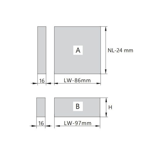 Ladegeleiders met zachte sluiting, moderne doos H = 83 mm