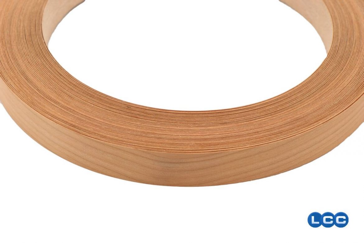 VENEER EDGE BAND CHERRY 22mm WITH ADHESIVE 25M