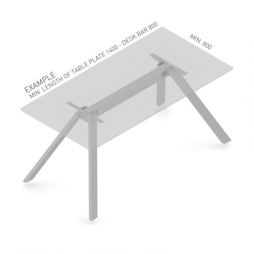 TABLE LEGS MOST – SET Ral-9006