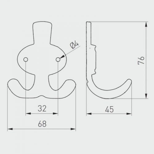 WALL HOOKS FOR COATS ORCA