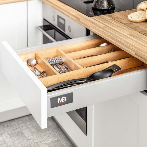 Ladegeleiders met metalen zijkanten Modernbox – Push