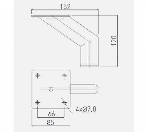 PIEDI PER MOBILI METALLO MATO 120mm
