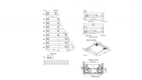 DRAWER RUNNERS MODERN SLIDE WITH PARTIAL EXTENSION