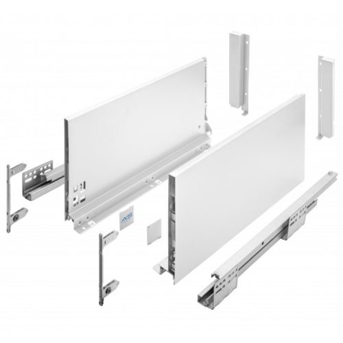 DRAWER SLIDES WITH METAL SIDES AXISPRO WHITE