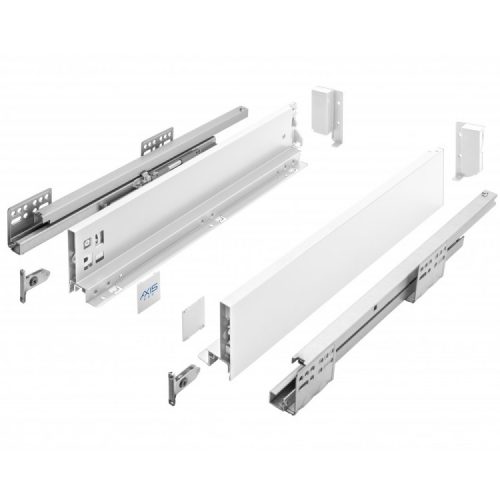 DRAWER SLIDES WITH METAL SIDES AXISPRO WHITE