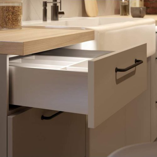 DRAWER SLIDES WITH METAL SIDES AXISPRO WHITE