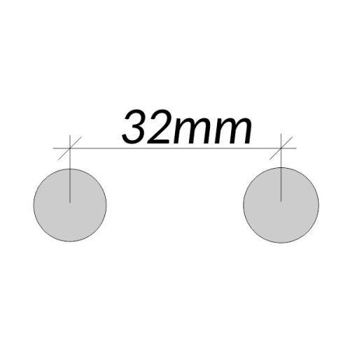 CORREDERAS DE PLÁSTICO PARA MUEBLES 32mm DOBLE 50 uds