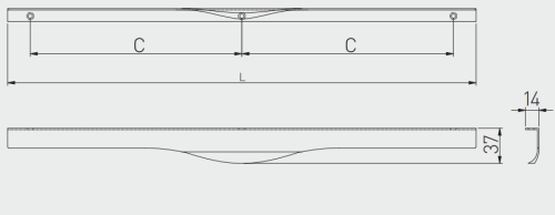 CABINET HANDLES Mant Black