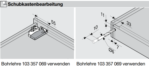 BLUM LADENGLIJDERS Tandem 560H Volledig uittrekbaar