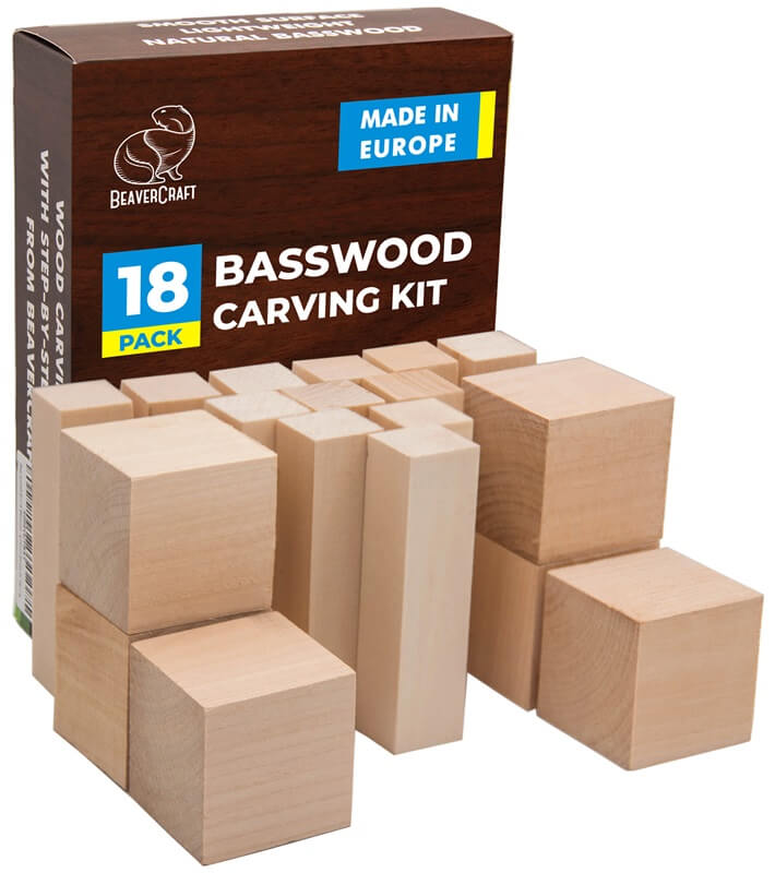BASSWOOD CARVING BLOCKS 18-pcs