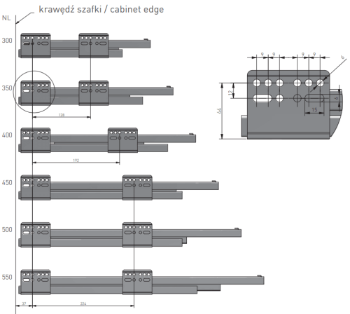 GUIDE PER CASSETTI AXIS PRO GLASS BLACK