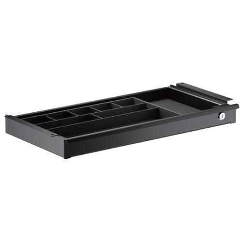 Boîte de rangement pour tiroir de bureau avec serrure