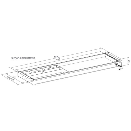 Boîte de rangement pour tiroir de bureau avec serrure