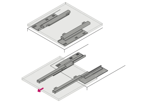 UITTREKBARE PLANK GLIJDHARDWARE 35kg