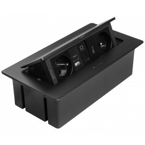 PRISE ÉLECTRIQUE POP-UP Docker Schuko USB-A USB-C HDMI et UTP
