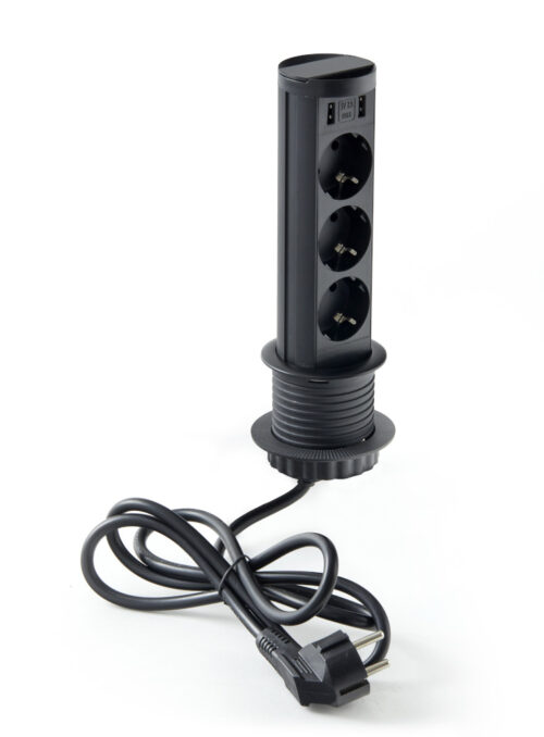 POP-UP POWER OUTLET Mini-Brick 2x Schuko 2xUSB-A